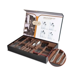 Σετ Μαχαιροπίρουνα Σερβιρίσματος 24 τμχ από Ανοξείδωτο Ατσάλι με Μα... Σετ Μαχαιροπίρουνα Σερβιρίσματος 24 τμχ από Ανοξείδωτο Ατσάλι με Μα...