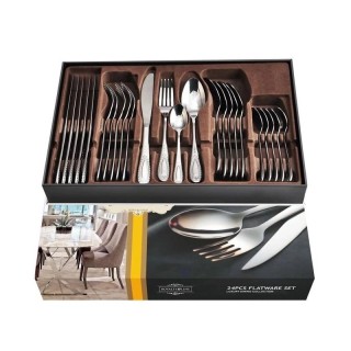 Σετ Μαχαιροπίρουνα Σερβιρίσματος 24 τμχ από Ανοξείδωτο Ατσάλι με Μα... Σετ Μαχαιροπίρουνα Σερβιρίσματος 24 τμχ από Ανοξείδωτο Ατσάλι με Μα...