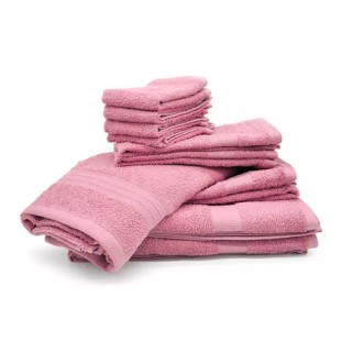 Σετ με 10 Πετσέτες από 100% Βαμβάκι Χρώματος Ροζ Bassetti QAD-SA-P4 Σετ με 10 Πετσέτες από 100% Βαμβάκι Χρώματος Ροζ Bassetti QAD-SA-P4