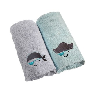 Σετ με 2 Βρεφικές Πετσέτες 35 x 50 cm Blue Grey 2 τμχ Boy Set 2 Guy... Σετ με 2 Βρεφικές Πετσέτες 35 x 50 cm Blue Grey 2 τμχ Boy Set 2 Guy...