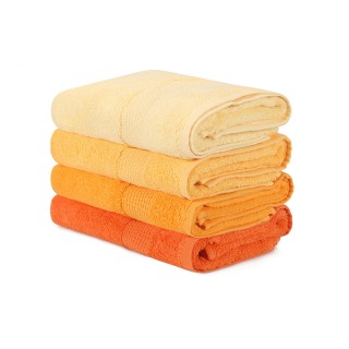 Σετ με 4 Πετσέτες Προσώπου 50 x 90 cm Χρώματος Κίτρινο Beverly Hill... Σετ με 4 Πετσέτες Προσώπου 50 x 90 cm Χρώματος Κίτρινο Beverly Hill...