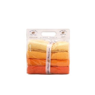 Σετ με 4 Πετσέτες Προσώπου 50 x 90 cm Χρώματος Κίτρινο Beverly Hill... Σετ με 4 Πετσέτες Προσώπου 50 x 90 cm Χρώματος Κίτρινο Beverly Hill...