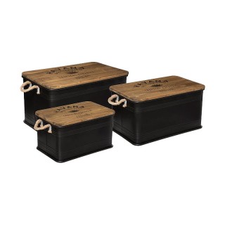 Σετ Μεταλλικά Κουτιά Αποθήκευσης 60.3 x 38 x 33 cm 3 τμχ Atmosphera...