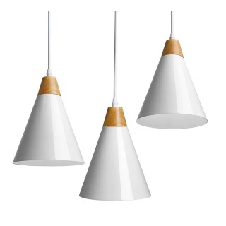 Σετ Μεταλλικά Κρεμαστά Φωτιστικά E27 25 W 3 τμχ Bakaji 02012117 Σετ Μεταλλικά Κρεμαστά Φωτιστικά E27 25 W 3 τμχ Bakaji 02012117