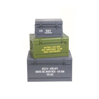 Σετ Μεταλλικά Μπαούλα Αποθήκευσης 50 x 35 x 27 cm 3 τμχ Urban Livin...