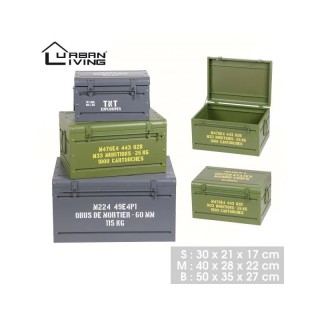 Σετ Μεταλλικά Μπαούλα Αποθήκευσης 50 x 35 x 27 cm 3 τμχ Urban Livin...