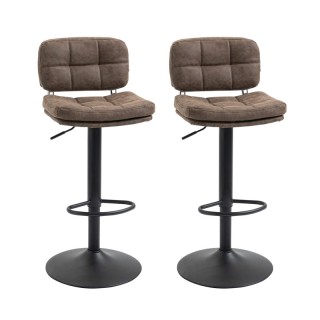 Σετ Μεταλλικά Περιστρεφόμενα Σκαμπό Μπαρ 41.5 x 45 x 85-107 cm 2 τμ...