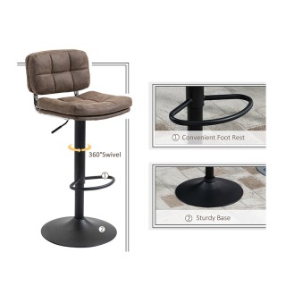 Σετ Μεταλλικά Περιστρεφόμενα Σκαμπό Μπαρ 41.5 x 45 x 85-107 cm 2 τμ... Σετ Μεταλλικά Περιστρεφόμενα Σκαμπό Μπαρ 41.5 x 45 x 85-107 cm 2 τμ...