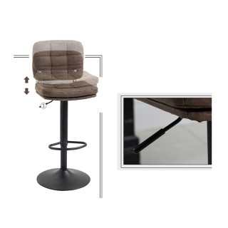 Σετ Μεταλλικά Περιστρεφόμενα Σκαμπό Μπαρ 41.5 x 45 x 85-107 cm 2 τμ...