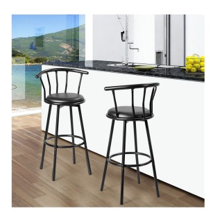 Σετ Μεταλλικά Περιστρεφόμενα Σκαμπό Μπαρ 55 x 56 x 101.5 cm 2 τμχ C...