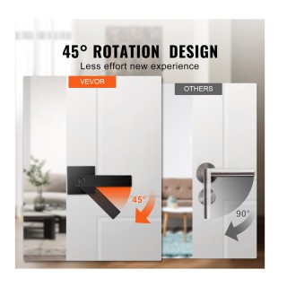 Σετ Μεταλλικά Πόμολα Μεσόπορτας με Ροζέτα 2 τμχ VEVOR DYCMBS2JFX00C...