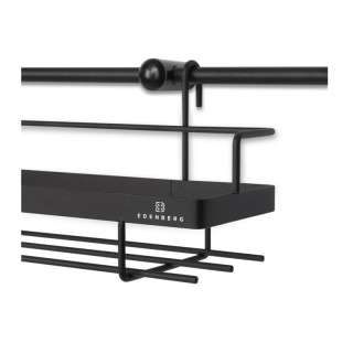 Σετ Μεταλλικά Ράφια Κουζίνας Χρώματος Μαύρο 16 τμχ Edenberg EB-8516