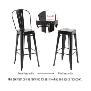 Σετ Μεταλλικά Σκαμπό Μπαρ 44 x 53 x 116 cm 4 τμχ HOMCOM 835-122BK Σετ Μεταλλικά Σκαμπό Μπαρ 44 x 53 x 116 cm 4 τμχ HOMCOM 835-122BK