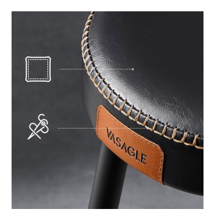 Σετ Μεταλλικά Σκαμπό Μπαρ 51.6 x 51.6 x 76.2 cm 2 τμχ VASAGLE LBC09...