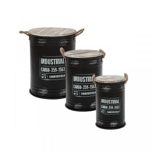 Σετ Μεταλλικά Σκαμπό με Αποθηκευτικό Χώρο 40 x 51.5 cm 3 τμχ Χρώματ... Σετ Μεταλλικά Σκαμπό με Αποθηκευτικό Χώρο 40 x 51.5 cm 3 τμχ Χρώματ...