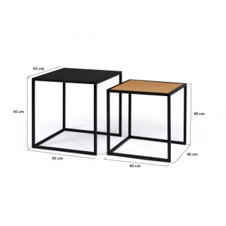 Σετ Μεταλλικά Τετράγωνα Βοηθητικά Τραπέζια Nesting 45 x 45 cm 2 τμχ... Σετ Μεταλλικά Τετράγωνα Βοηθητικά Τραπέζια Nesting 45 x 45 cm 2 τμχ...