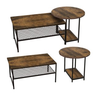 Σετ Μεταλλικά Τραπέζια Σαλονιού 123 x 60 x 51 / 41 cm 2 τμχ Bakaji ... Σετ Μεταλλικά Τραπέζια Σαλονιού 123 x 60 x 51 / 41 cm 2 τμχ Bakaji ...