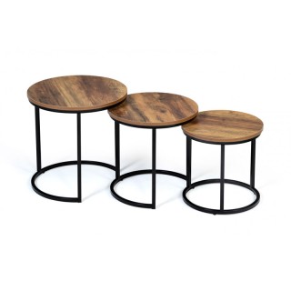 Σετ Μεταλλικά Στρογγυλά Βοηθητικά Τραπέζια Nesting 45 x 45 cm 3 τμχ... Σετ Μεταλλικά Στρογγυλά Βοηθητικά Τραπέζια Nesting 45 x 45 cm 3 τμχ...