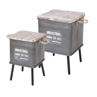 Σετ Μεταλλικά Βοηθητικά Τραπεζάκια 41 x 41 x 59 cm 2 τμχ Urban Livi... Σετ Μεταλλικά Βοηθητικά Τραπεζάκια 41 x 41 x 59 cm 2 τμχ Urban Livi...