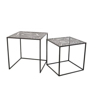 Σετ Μεταλλικά Βοηθητικά Τραπέζια Nesting 40 x 40 x 40 cm 2 τμχ Home...