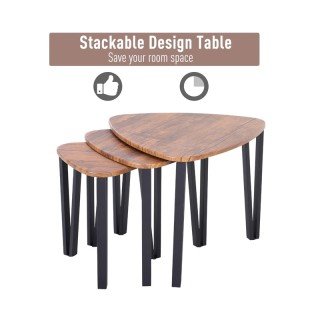 Σετ Μεταλλικά Βοηθητικά Τραπέζια Nesting 56 x 54.2 x 45.4 cm HOMCOM...