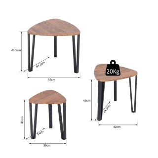 Σετ Μεταλλικά Βοηθητικά Τραπέζια Nesting 56 x 54.2 x 45.4 cm HOMCOM... Σετ Μεταλλικά Βοηθητικά Τραπέζια Nesting 56 x 54.2 x 45.4 cm HOMCOM...