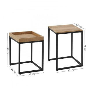 Σετ Μεταλλικά Βοηθητικά Τραπέζια Nesting 40 x 45 x 55 cm 2 τμχ VASA... Σετ Μεταλλικά Βοηθητικά Τραπέζια Nesting 40 x 45 x 55 cm 2 τμχ VASA...
