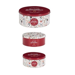 Σετ Μεταλλικά Χριστουγεννιάτικα Μεταλλικά Κουτιά Μπισκότων 3 τμχ Ho...