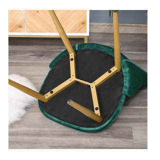 Σετ Μεταλλικές Καρέκλες με Βελούδινη Επένδυση 50 x 56.5 x 85 cm 2 τ...