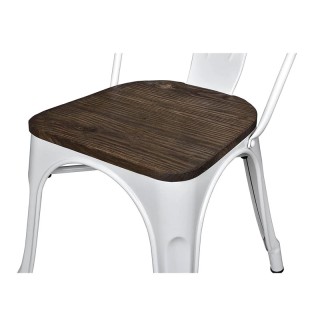 Σετ Μεταλλικές Καρέκλες με Ξύλινο Κάθισμα 84 x 48 x 45 cm 2 τμχ Hop...