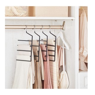 Σετ Μεταλλικές Κρεμάστρες για Παντελόνια 5 Θέσεων 4 τμχ Songmics CR... Σετ Μεταλλικές Κρεμάστρες για Παντελόνια 5 Θέσεων 4 τμχ Songmics CR...