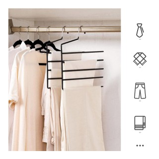 Σετ Μεταλλικές Κρεμάστρες για Παντελόνια 5 Θέσεων 4 τμχ Songmics CR...