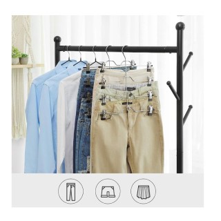 Σετ Μεταλλικές Κρεμάστρες για Παντελόνια / Φούστες 4 Θέσεων με Ρυθμ...