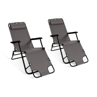 Σετ Μεταλλικές Πτυσσόμενες Καρέκλες Κήπου - Ξαπλώστρες 178 x 61 x 3... Σετ Μεταλλικές Πτυσσόμενες Καρέκλες Κήπου - Ξαπλώστρες 178 x 61 x 3...