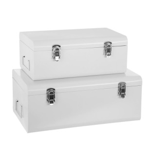 Σετ Μεταλλικές Βαλίτσες Αποθήκευσης Χρώματος Λευκό 2 τμχ Atmosphera... Σετ Μεταλλικές Βαλίτσες Αποθήκευσης Χρώματος Λευκό 2 τμχ Atmosphera...