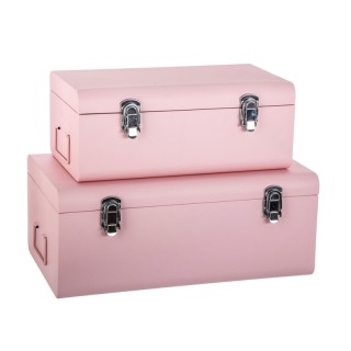 Σετ Μεταλλικές Βαλίτσες Αποθήκευσης Χρώματος Ροζ 2 τμχ Atmosphera 1... Σετ Μεταλλικές Βαλίτσες Αποθήκευσης Χρώματος Ροζ 2 τμχ Atmosphera 1...