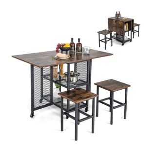 Σετ Μεταλλικό Επεκτεινόμενο Τροχήλατο Τραπέζι - Bar 120 x 70 x 75 c... Σετ Μεταλλικό Επεκτεινόμενο Τροχήλατο Τραπέζι - Bar 120 x 70 x 75 c...