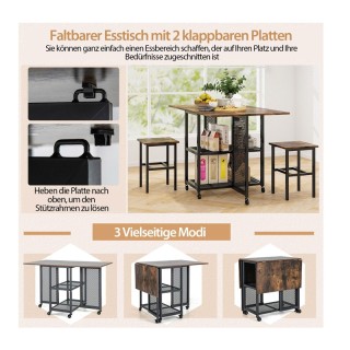 Σετ Μεταλλικό Επεκτεινόμενο Τροχήλατο Τραπέζι - Bar 120 x 70 x 75 c... Σετ Μεταλλικό Επεκτεινόμενο Τροχήλατο Τραπέζι - Bar 120 x 70 x 75 c...