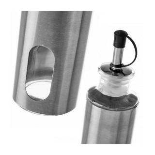 Σετ Μεταλλικό Λαδόξιδο - Αλατοπίπερο με Μεταλλική Βάση 4 τμχ Inox B...