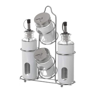 Σετ Μεταλλικό Λαδόξιδο - Αλατοπίπερο με Μεταλλική Βάση 4 τμχ Χρώματ... Σετ Μεταλλικό Λαδόξιδο - Αλατοπίπερο με Μεταλλική Βάση 4 τμχ Χρώματ...