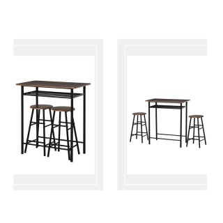 Σετ Μεταλλικό Ορθογώνιο Τραπέζι - Bar 80 x 50 x 90 cm με 2 Σκαμπό H... Σετ Μεταλλικό Ορθογώνιο Τραπέζι - Bar 80 x 50 x 90 cm με 2 Σκαμπό H...