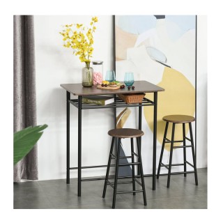 Σετ Μεταλλικό Ορθογώνιο Τραπέζι - Bar 80 x 50 x 90 cm με 2 Σκαμπό H... Σετ Μεταλλικό Ορθογώνιο Τραπέζι - Bar 80 x 50 x 90 cm με 2 Σκαμπό H...