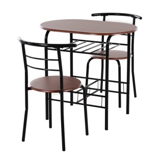 Σετ Μεταλλικό Οβάλ Τραπέζι 80 x 50 x 76 cm με 2 Καρέκλες HOMCOM 835... Σετ Μεταλλικό Οβάλ Τραπέζι 80 x 50 x 76 cm με 2 Καρέκλες HOMCOM 835...