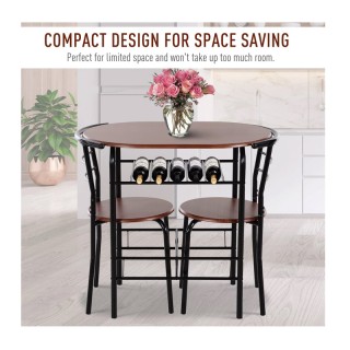 Σετ Μεταλλικό Οβάλ Τραπέζι 80 x 50 x 76 cm με 2 Καρέκλες HOMCOM 835... Σετ Μεταλλικό Οβάλ Τραπέζι 80 x 50 x 76 cm με 2 Καρέκλες HOMCOM 835...