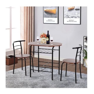 Σετ Μεταλλικό Οβάλ Τραπέζι 80 x 50 x 76 cm με 2 Καρέκλες HOMCOM 835...