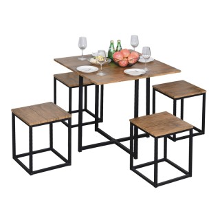 Σετ Μεταλλικό Τετράγωνο Τραπέζι - Bar  80 x 80 x75.5 cm με 4 Σκαμπό...