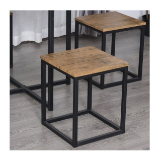 Σετ Μεταλλικό Τετράγωνο Τραπέζι - Bar  80 x 80 x75.5 cm με 4 Σκαμπό...