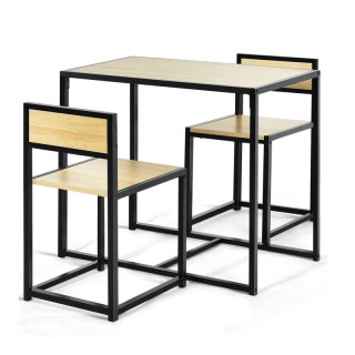 Σετ Μεταλλικό Ορθογώνιο Τραπέζι Τραπεζαρίας 90 x 47 x 76 cm με 2 Κα... Σετ Μεταλλικό Ορθογώνιο Τραπέζι Τραπεζαρίας 90 x 47 x 76 cm με 2 Κα...