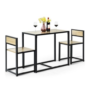 Σετ Μεταλλικό Ορθογώνιο Τραπέζι Τραπεζαρίας 90 x 47 x 76 cm με 2 Κα... Σετ Μεταλλικό Ορθογώνιο Τραπέζι Τραπεζαρίας 90 x 47 x 76 cm με 2 Κα...