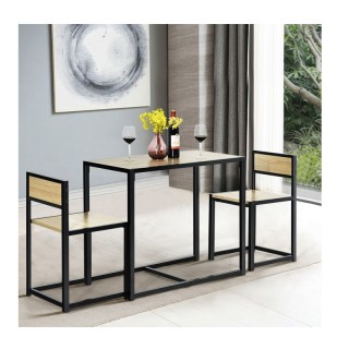 Σετ Μεταλλικό Ορθογώνιο Τραπέζι Τραπεζαρίας 90 x 47 x 76 cm με 2 Κα... Σετ Μεταλλικό Ορθογώνιο Τραπέζι Τραπεζαρίας 90 x 47 x 76 cm με 2 Κα...